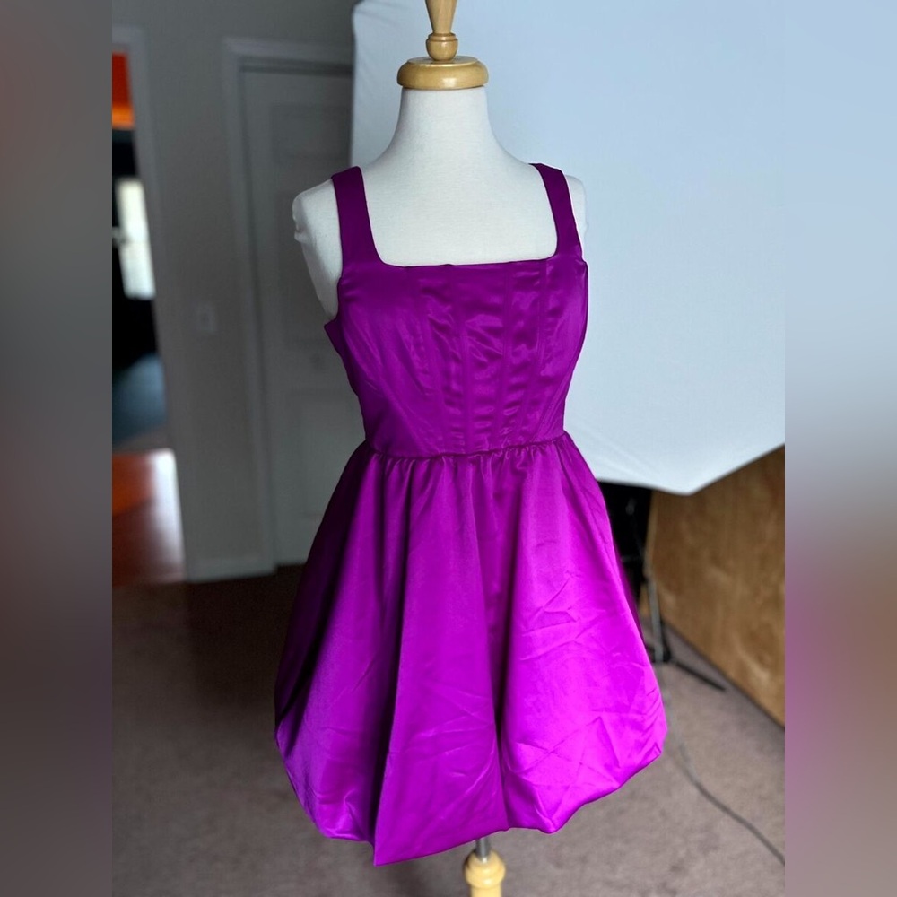 Pink Ruched A-line Prom Dress - Picture 9 of 9